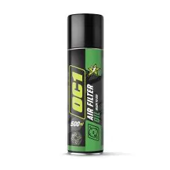 OC1 Air Filter Oil 500 ml - professionelles Aerosolöl für Schaumstofffilter in Geländemotorrädern mit grünem Kontrollfarbstoff