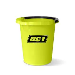 OC1 Bucket 5 l - gelber Kunststoffeimer mit Griff zum Waschen und für die Aufbewahrung von Motorrad- und Fahrradzubehör
