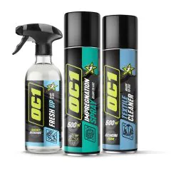 OC1 Set für Motorradbekleidung - Fresh Up, Impregnation Spray, Textile Cleaner