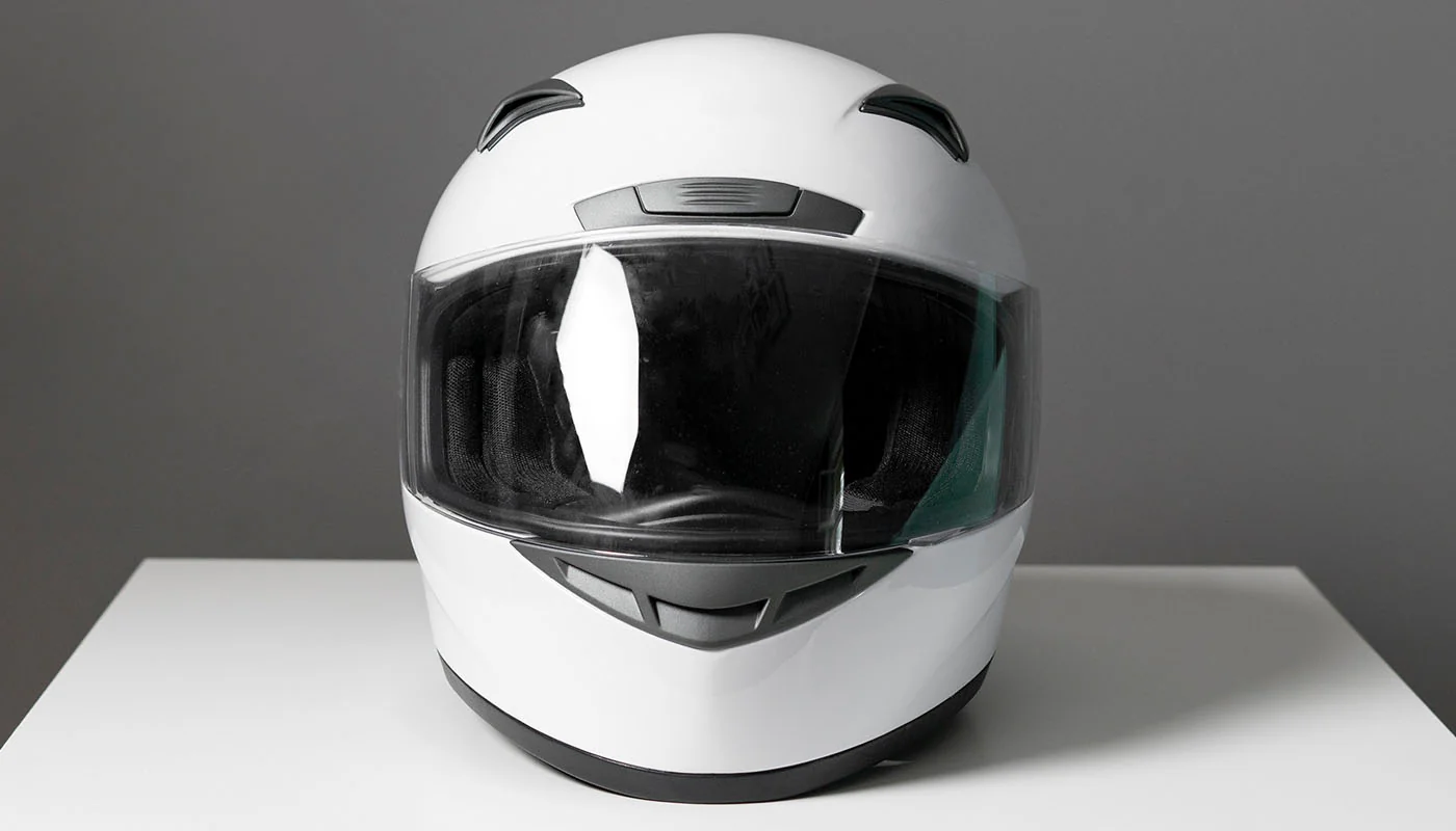 Motorradvisier ohne Kratzer und Schlieren reinigen